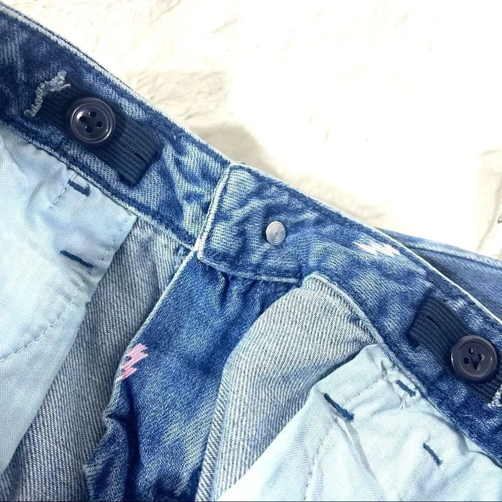 Gap Kids lightning bolt distressed boyfriend jeans